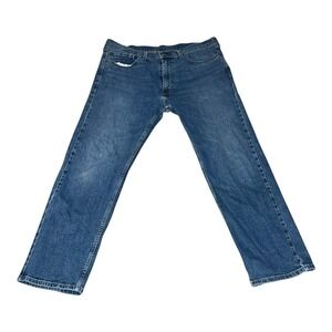 Levi Strauss 505 Mens Regular Straight Relaxed Fit Blue Denim Jeans Size 36x30